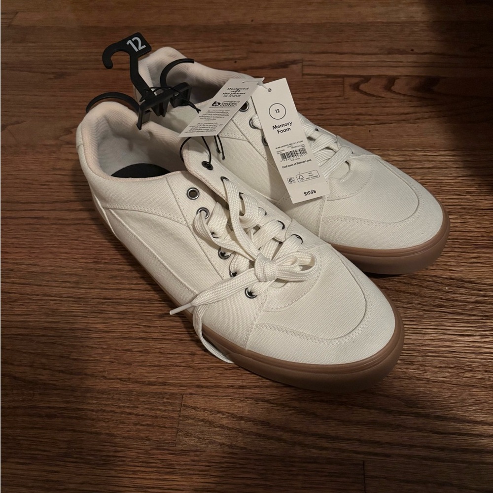 Men's White Canvas Sneakers